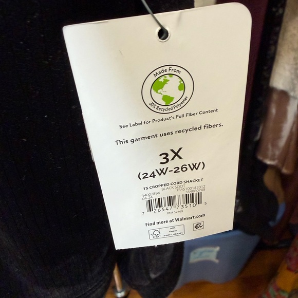 NWT Terra & Sky Soft Velvety Corduroy Shacket - Picture 6 of 8